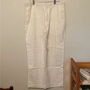 Perry Ellis white linen pants 34” waist